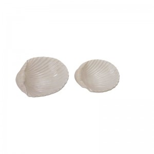 Cole Grey Ceramic Seashell Dish Platter (Set of 2) COGR6606